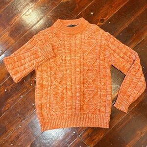 Vintage 1970’s/80’s Brian MacNeil soft cozy orange cable knit sweater